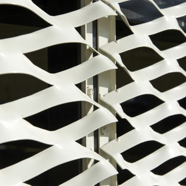 White expanded metal installation details