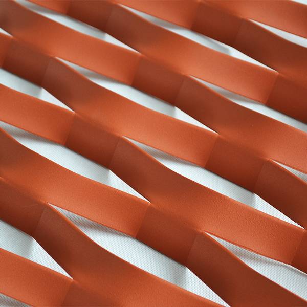 Orange decorative expanded metal sheet