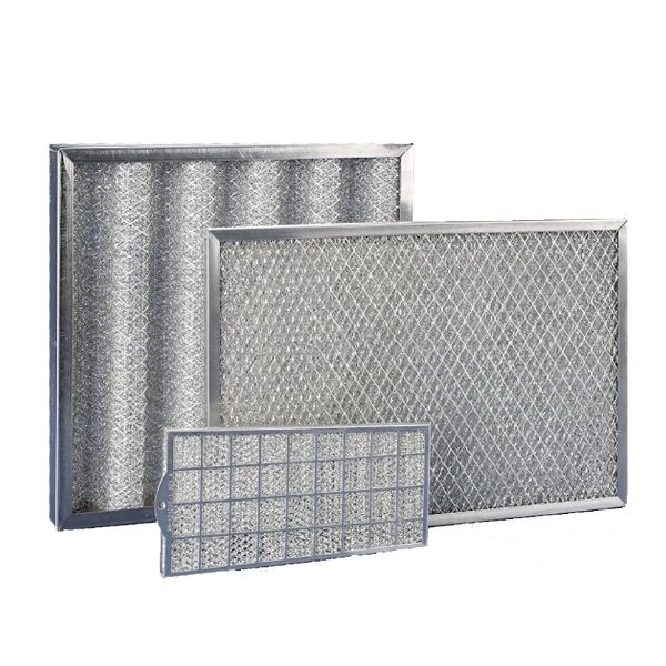 3 small hole expanded metal filter panels in different sizes