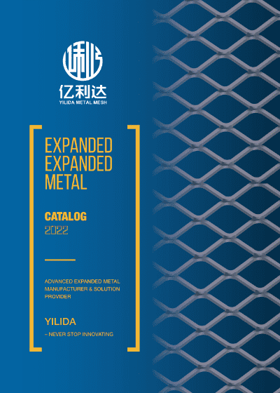 Front cover of expanded metal grating