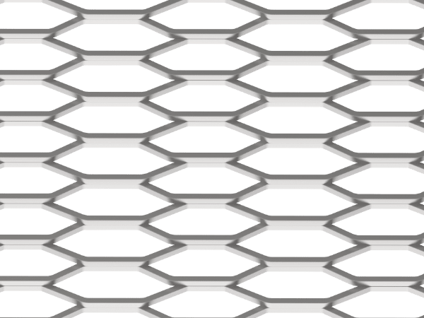 Hexagonal expanded metal grating details