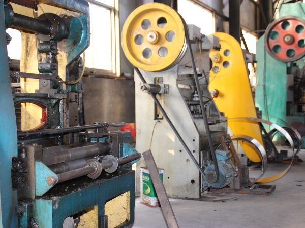 Three sets of micro expanded metal punching machine in the warehouse.