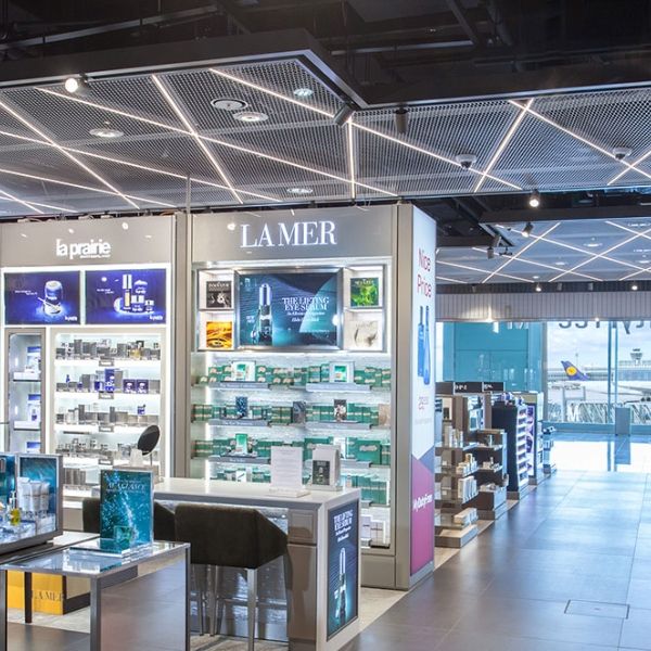 A big shop is installed with expanded metal ceiling.